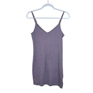 Light Purple Ribbed Cami Bodycon Mini Dress L Soft Spring Capsule Layer Stretch